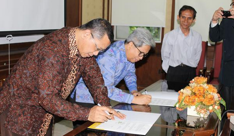 Penandatangan Kesepakatan Bersama antara FMIPA UGM dan Fasilkom Universitas Mercu Buana Jakarta