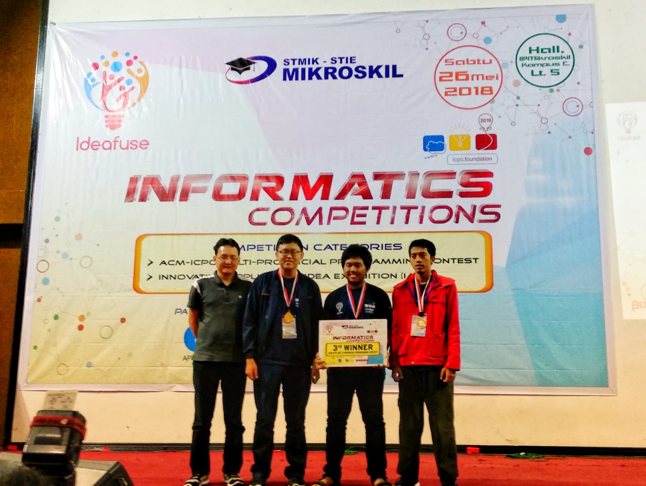 DIKE Students Won a Medal on IdeFuse ACM-ICPC Multi-Provincial 2018