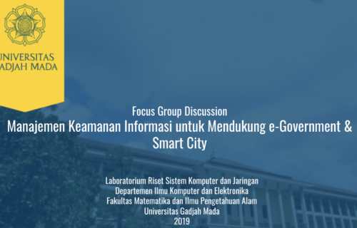FGD Activities on Information Security Management FGD for e-Government and Smart City