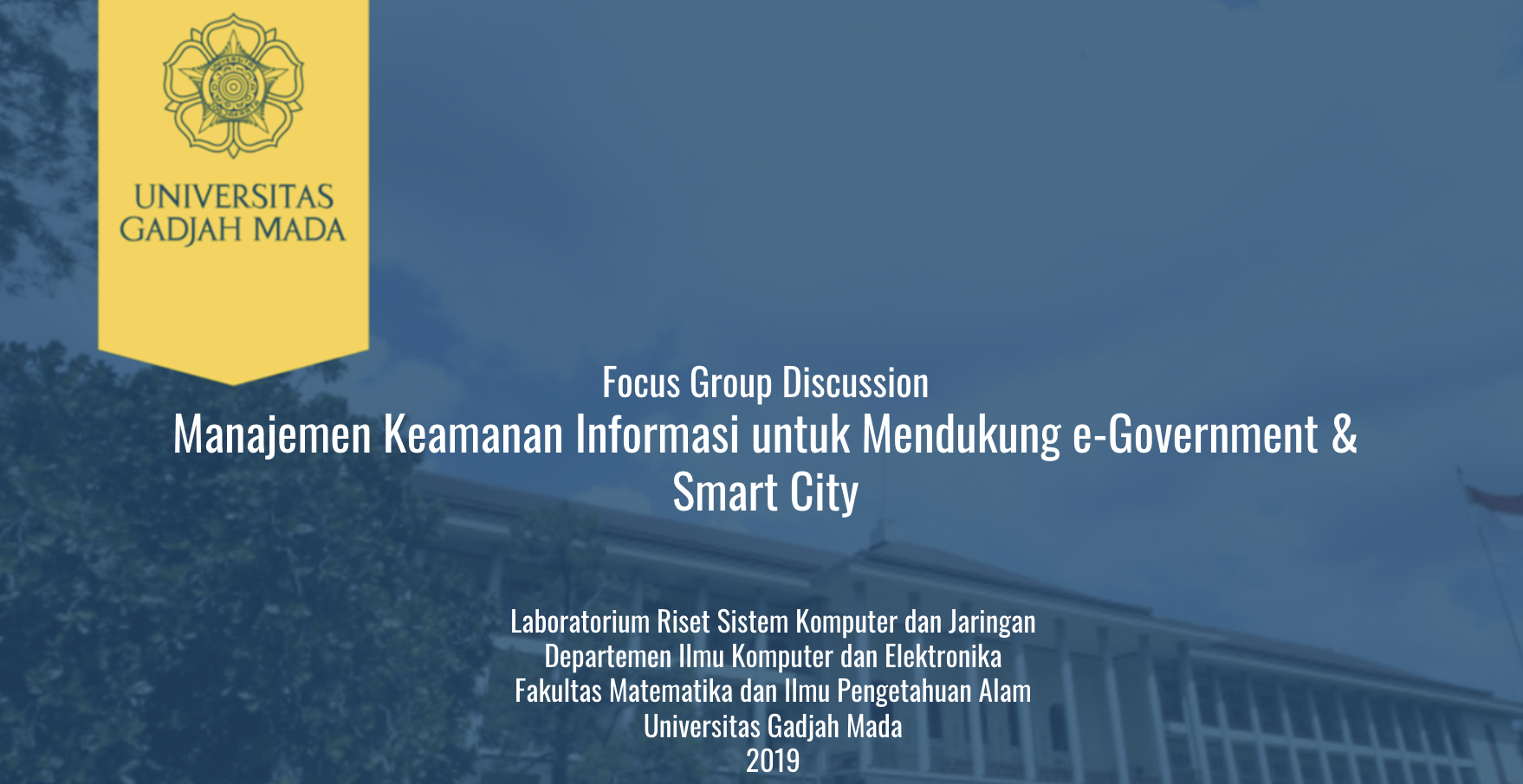 Kegiatan FGD Manajemen Keamanan Informasi untuk e-Government dan Smart City