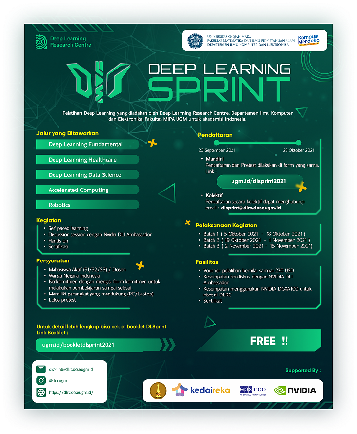 [Pendaftaran 23 September – 28 Oktober] Pelatihan Deep Learning Sprint ...