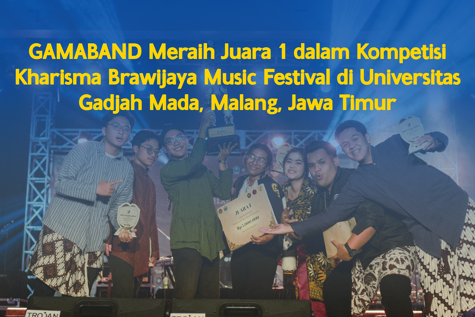 Gamaband UGM Meraih Juara 1 Musik Band Nasional Antar Universitas
