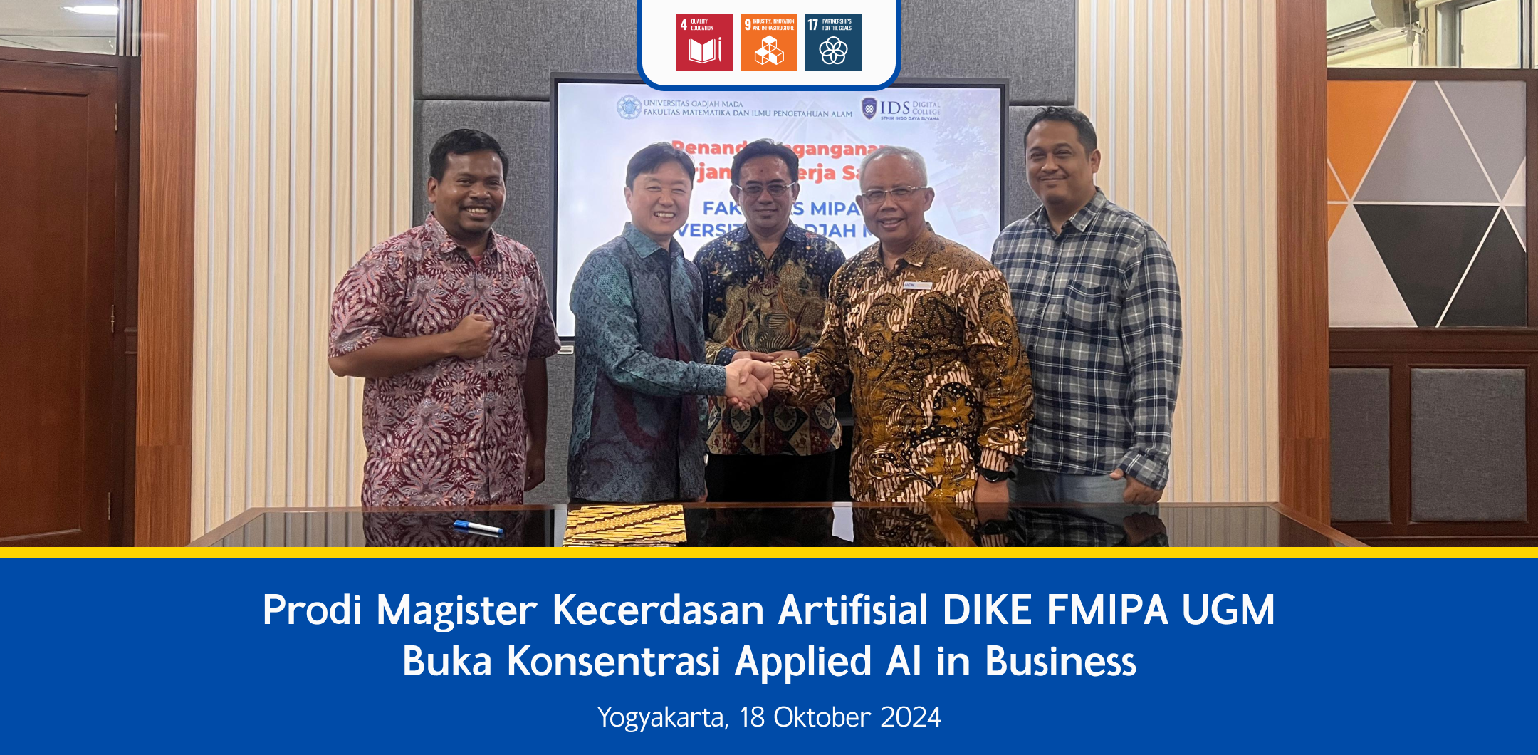 Prodi Magister Kecerdasan Artifisial DIKE FMIPA UGM Buka Konsentrasi Applied AI in Business