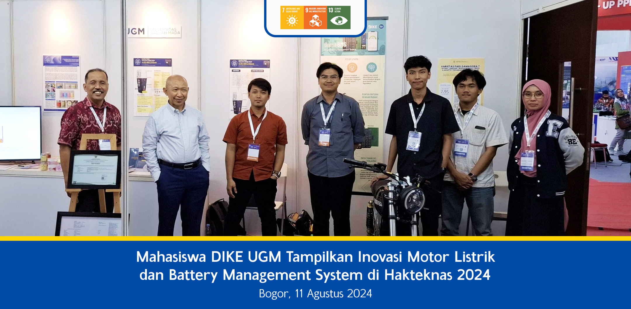 Mahasiswa DIKE UGM Tampilkan Inovasi Motor Listrik dan Battery Management System di Hakteknas 2024
