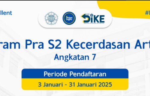 Pendaftaran Program Pra S2 Kecerdasan Artifisial Angkatan 7
