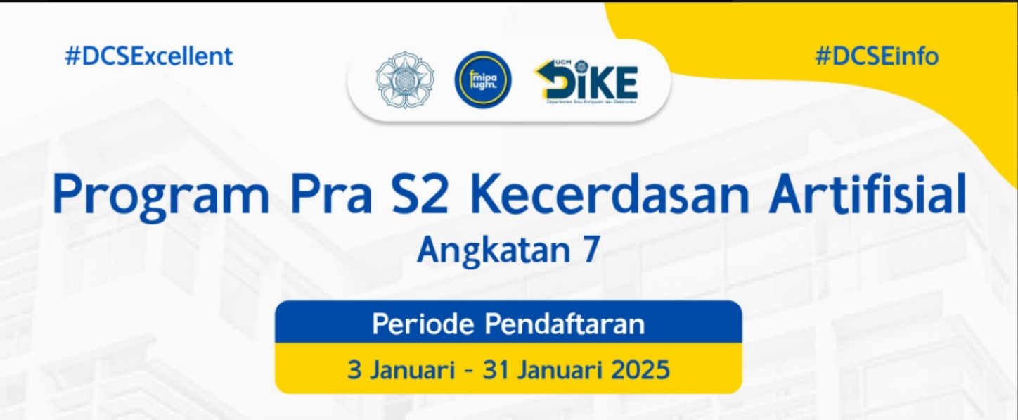 Pendaftaran Program Pra S2 Kecerdasan Artifisial Angkatan 7