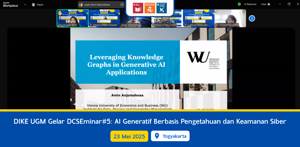 DIKE UGM Gelar DCSEminar #5: AI Generatif Berbasis Pengetahuan dan Keamanan Siber
