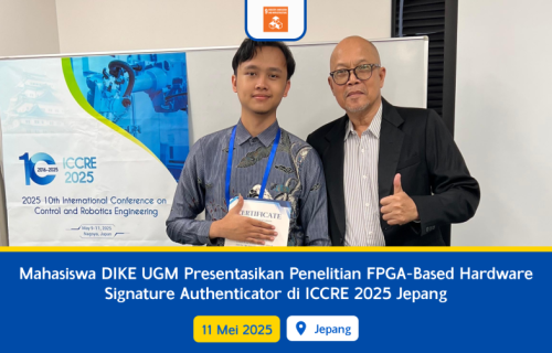 Mahasiswa DIKE UGM Presentasikan Penelitian FPGA-Based Hardware Signature Authenticator di ICCRE 2025 Jepang