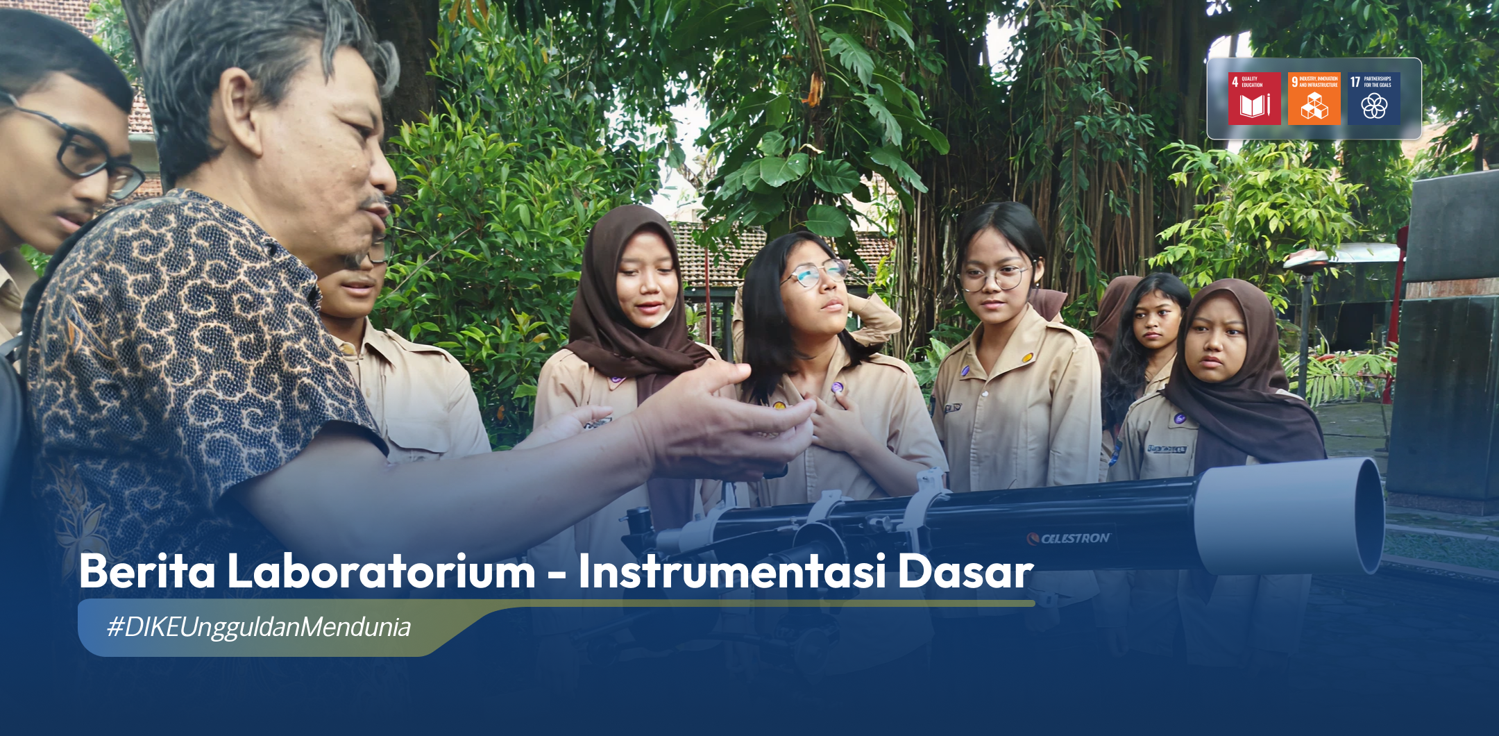 Dukung Literasi Sains Siswa SMAN 3 Yogyakarta, Lab Instrumentasi Dasar DIKE UGM Kenalkan Astronomi dengan Teropong CELESTRON