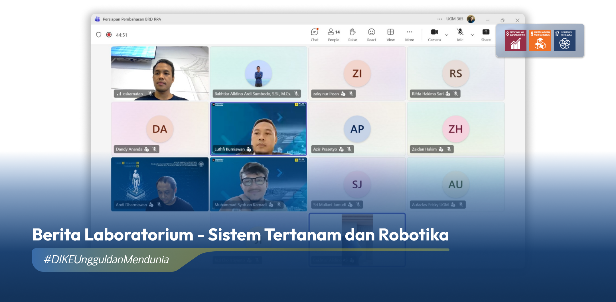 Kembangkan Robotic Process Automation, Lab STR DIKE UGM Jalin Kerja Sama dengan PLNE