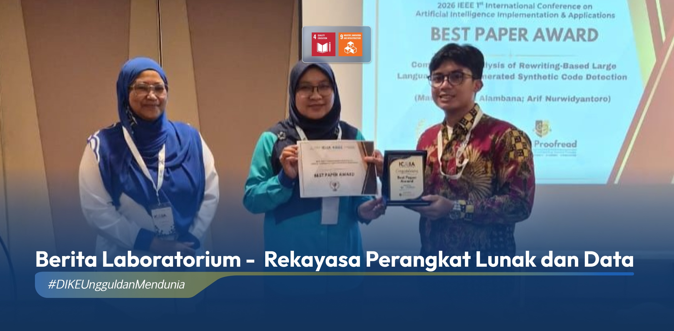 Mahasiswa Ilmu Komputer UGM Raih Best Paper Award melalui Riset Deteksi Kode Buatan AI